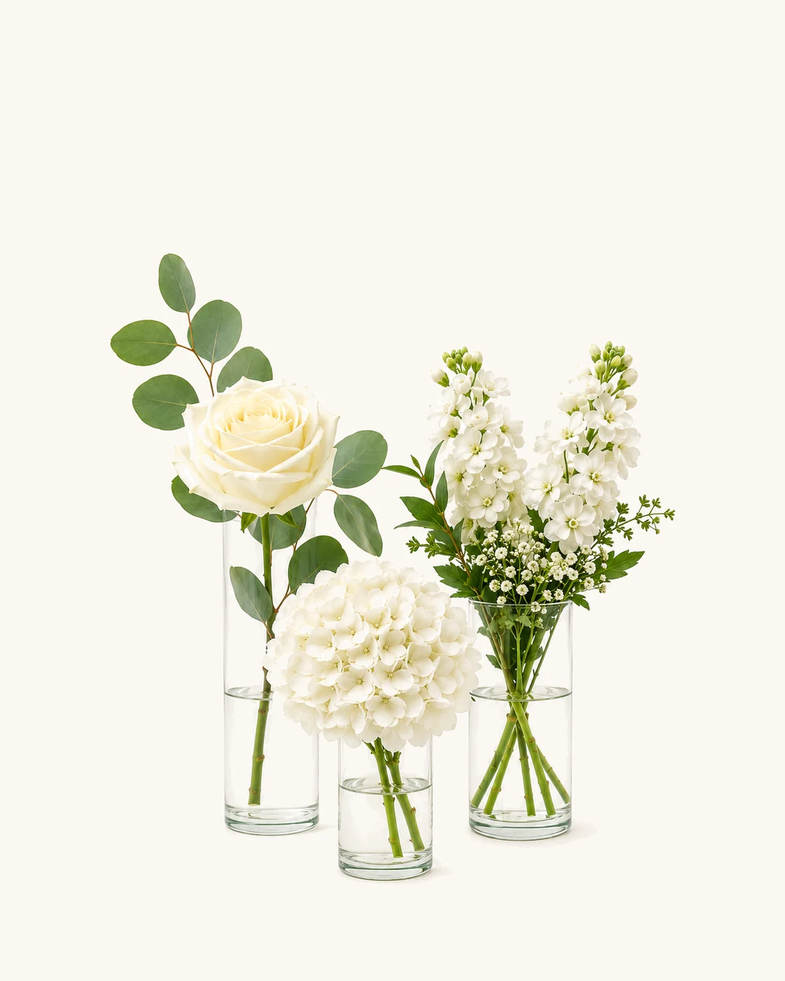 The Hackney Classic White bud vases