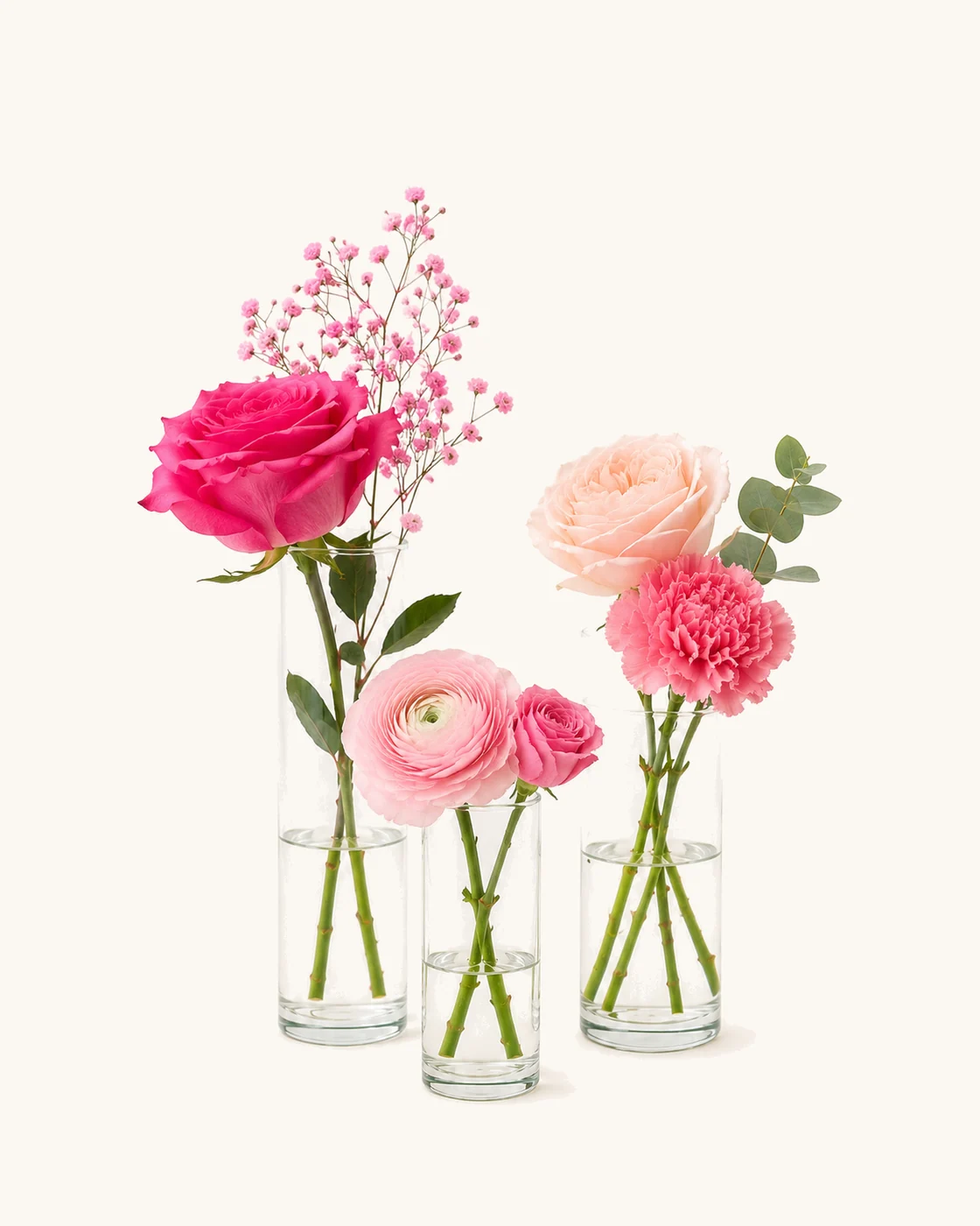 The Hackney Pink bud vases