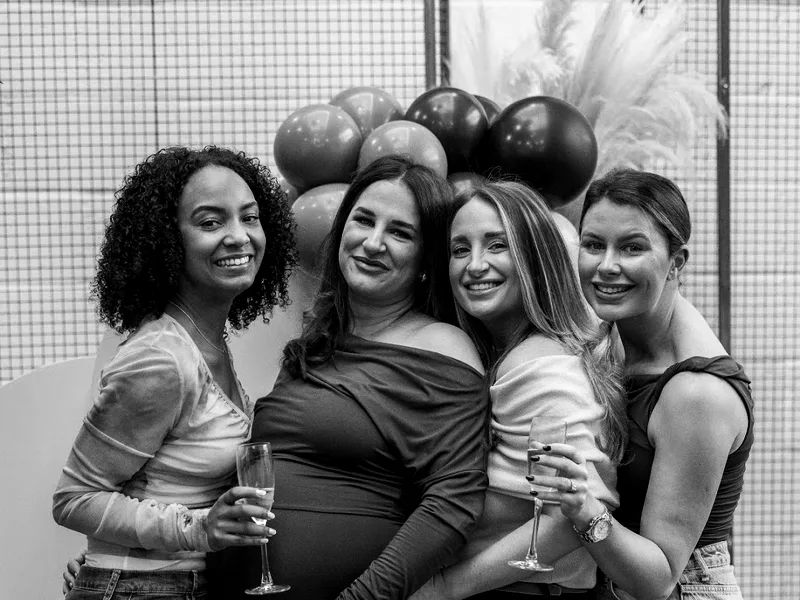 Friends celebrating a mother-to-be at a baby shower at The Hackney