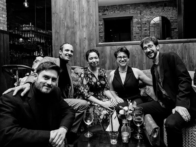 A group of friends celebrating together at The Hackney