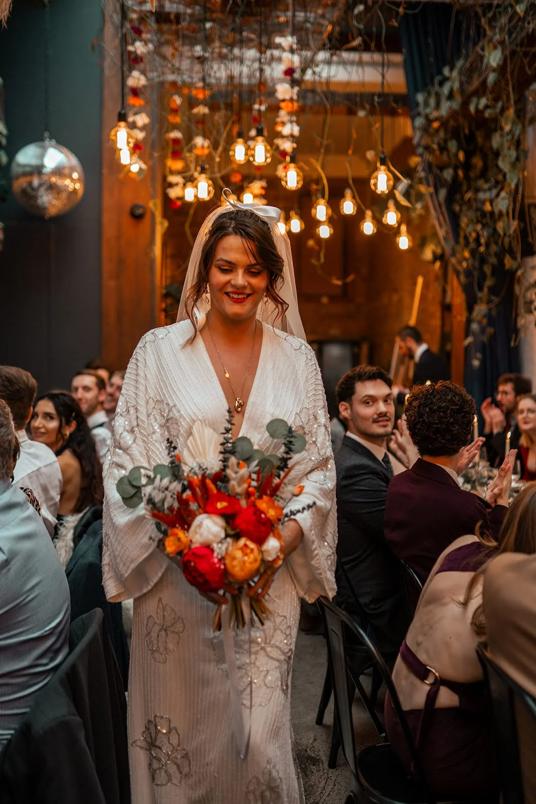 Connie & Jordan on their wedding day at The Hackney
