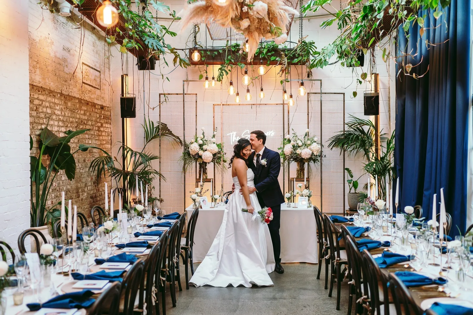 Jenny & Steven on their wedding day at The Hackney