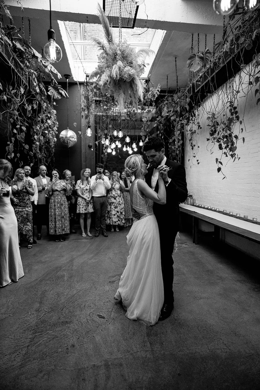 Kate & James on their wedding day at The Hackney